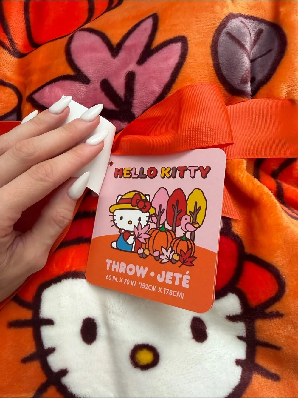 Hello Kitty Fall Plush Throw